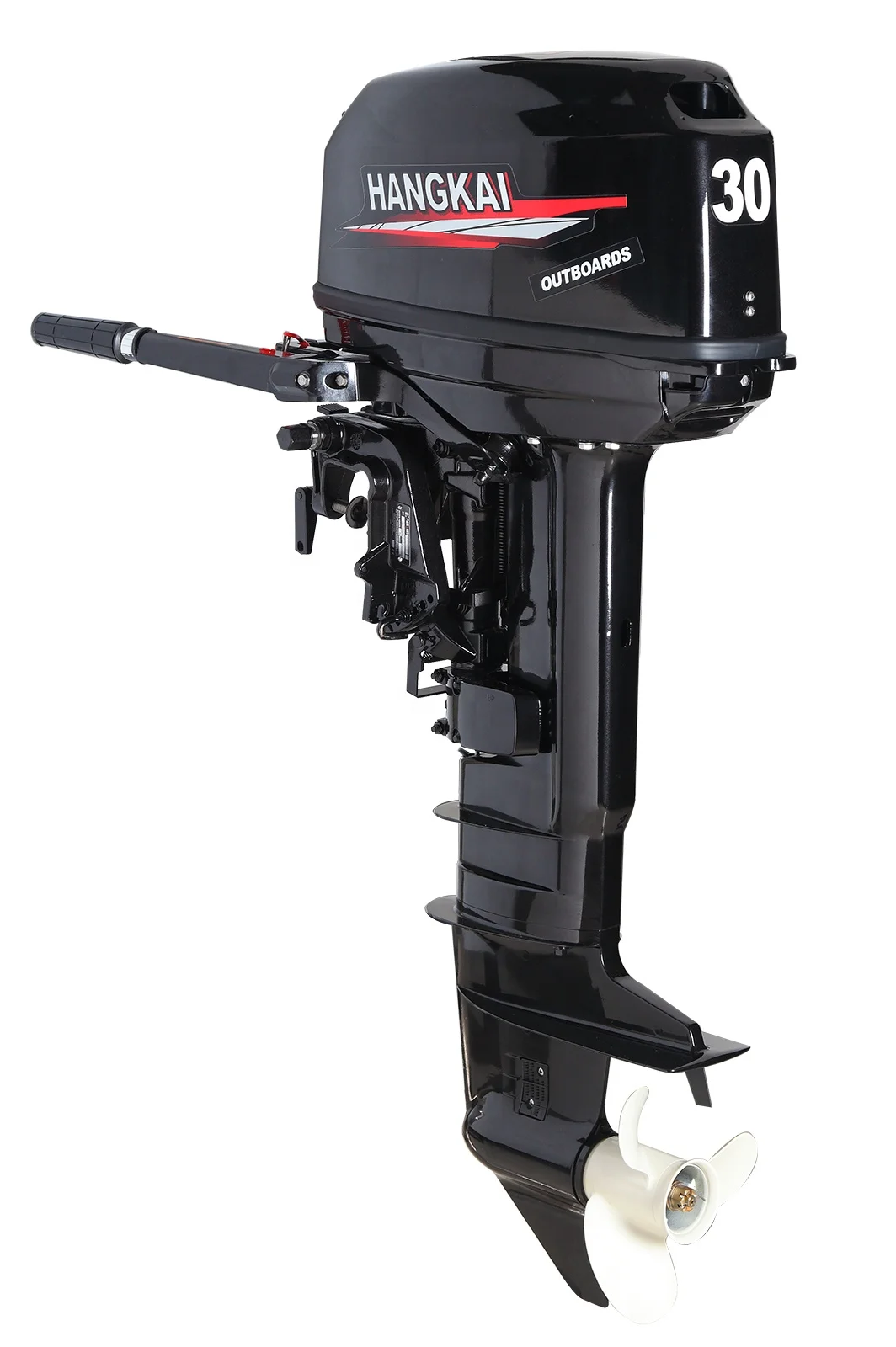 Saltwater HANGKAI 30HP 2 Stroke Outboard Engine Petrol Boat Engine Water Cooling Outboard Motor With Electric Start Available
