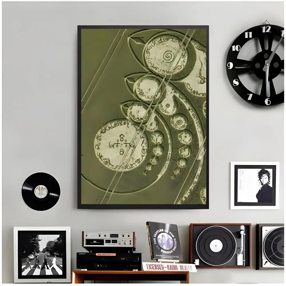 mysterious pattern Crop Circle Poster Modern Wall Art Home Decor Living Room Decorative Print Unframed