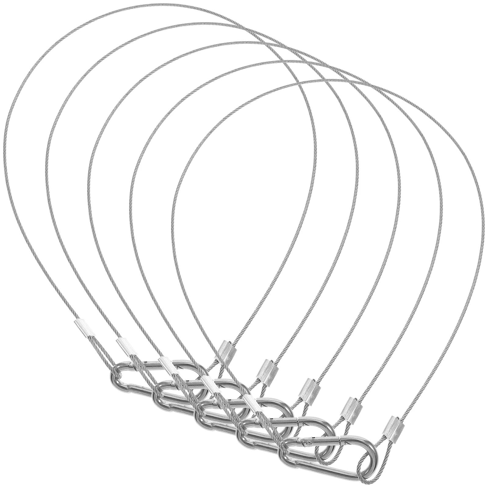 

4pcs Buckle Stainless Steel Safety Cable Braided Lock Heavy Duty Rope Security Cable Rope Stage Light Thin Ropes Prevent falling
