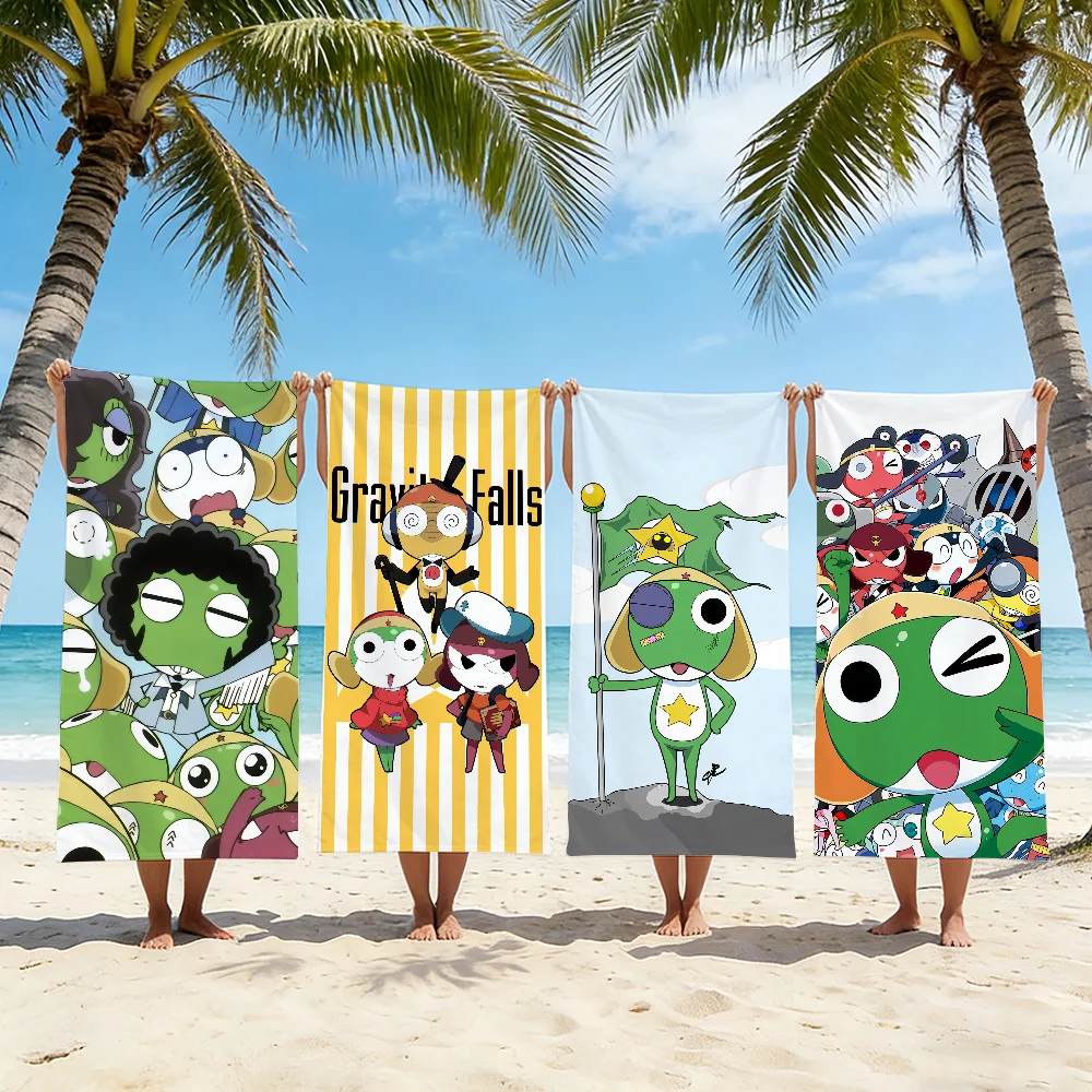 Cartoon S-Sgt. F-Frog K-Keroro-S Towel For Swim Yoga Gym Quick Drying Soft and skin-friendly Beach Towels All-Season