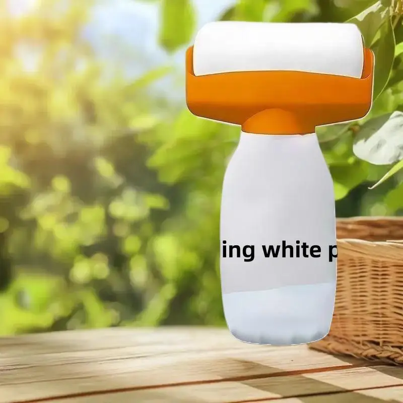 DIY Wall Touch-Up and Restoration Gadget, 350ml Water-Borne Latex Paint Plastic Vessel, Paint Roller Brush in One Piece