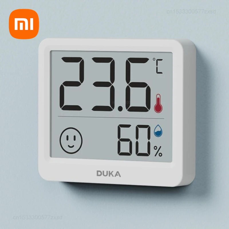 Xiaomi Duka-termômetro Eletrônico Higrômetro Estação Meteorológica Alta Precisão com Função de Relógio de Mesa Mini Ferramenta Lcd