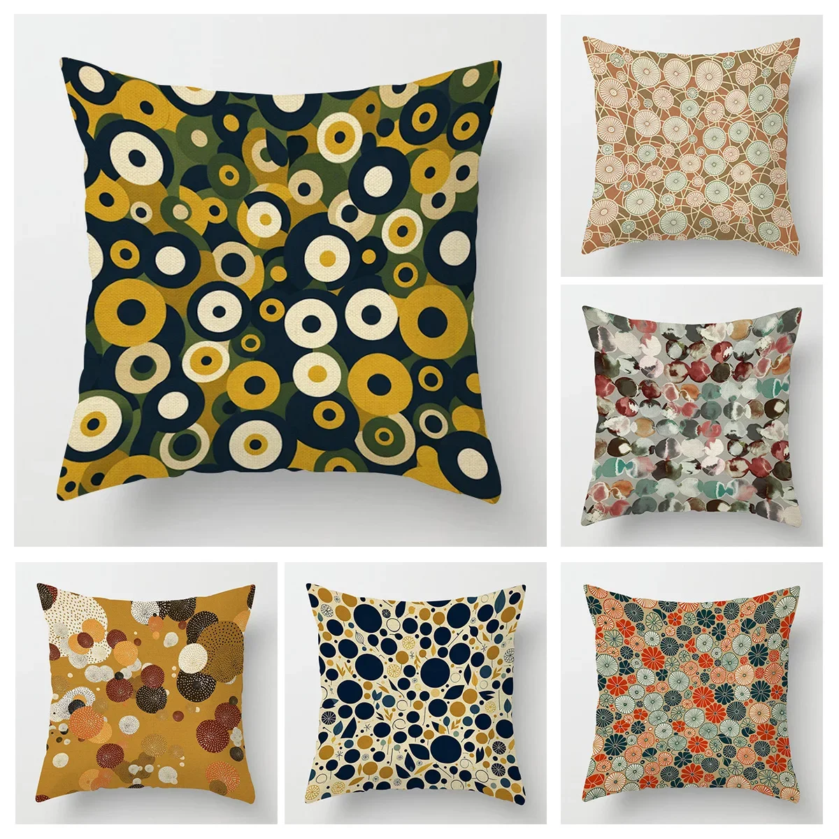 Abstract Geometric Pillowcase 18x 18 Inch Machine Washable Four Seasons Universal Home Decorative Cushion Cover 45x45cm
