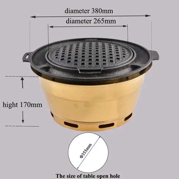 Charcoal korean bbq grill Multi-function BBQ grill