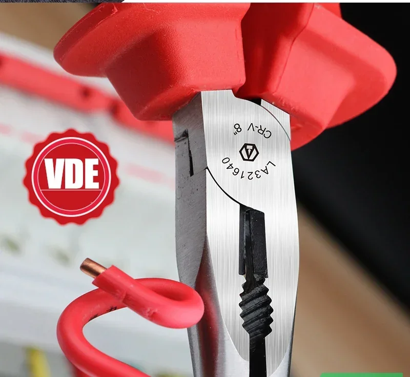 LAOA 8 Zoll/6 Zoll Gebogene Spitzzange Hardware-Zange Gebogene Nase Zange Manuelle Zange Abisolierzange Elektriker DIY Reparatur Handwerkzeuge – Detail 12