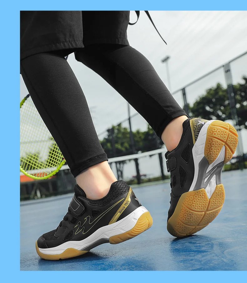 Scarpe da badminton per bambini, scarpe da ping pong per ragazzi indoor, scarpe da allenamento per tennis, scarpe da pallavolo per bambini taglie 29-38