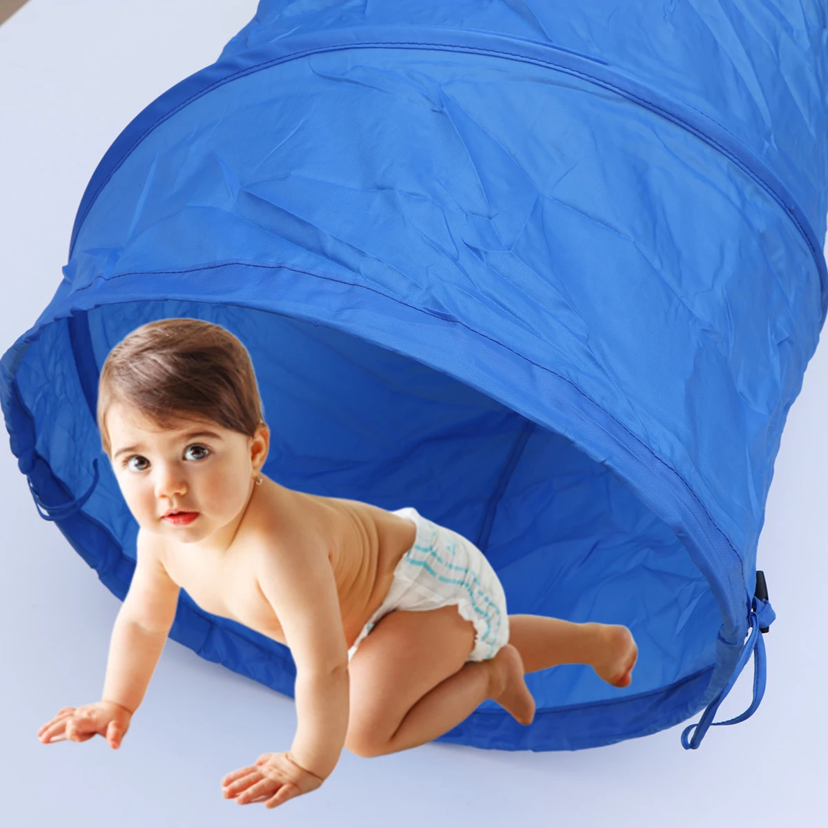 Tubo de túnel rastejante infantil 48*180cm multi-tapete para crianças fio de aço flexível exploração de tecido oxford