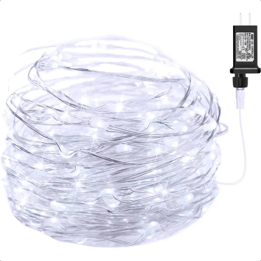 

100 светодиодов Гирлянды 33 фута Светлячок Гирлянды Водонепроницаемые звездные огни на медной проволоке с покрытием Sier Идеально подходит для Рождества