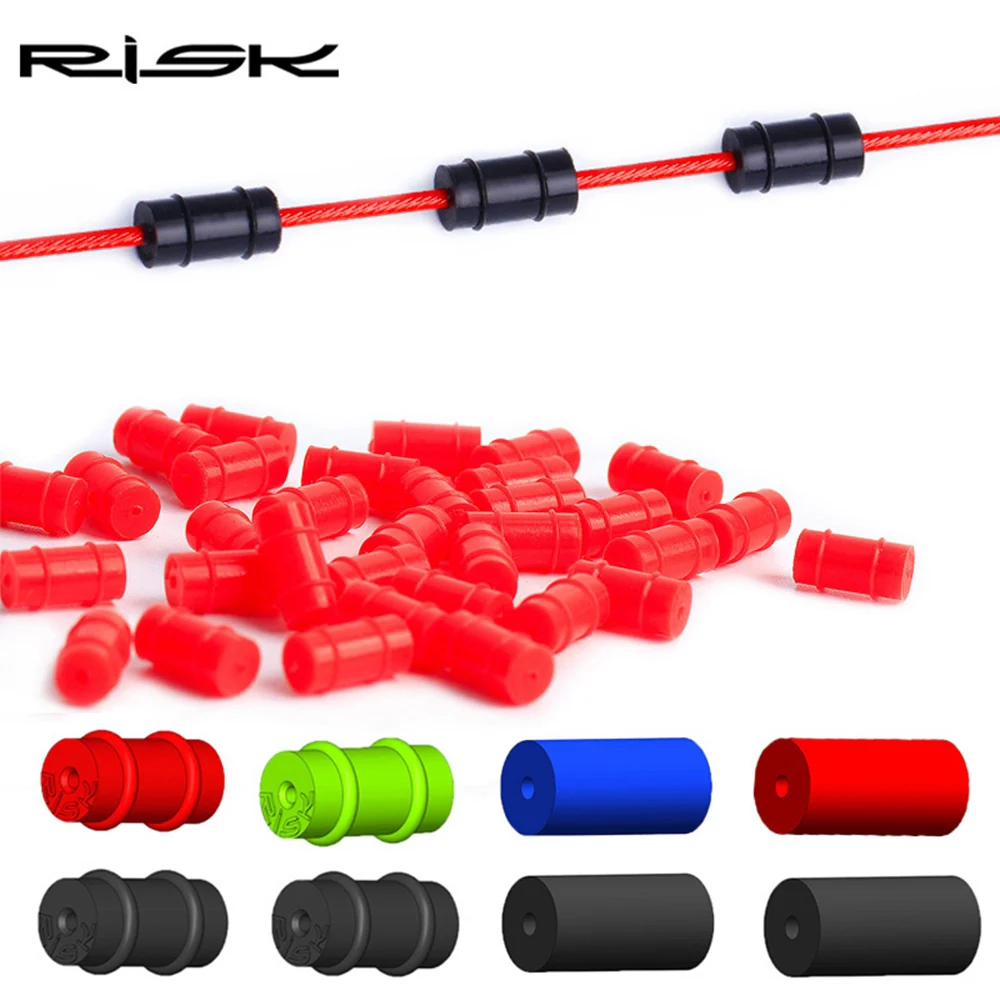 Risk 10pcs Silica Bicycle Cable Cover Cable Protector Housing Plug MTB Road Bike Brake Shifter Cable Nightlight Protector