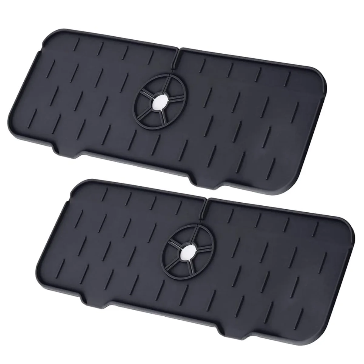 2 Sink Mat Silicone Kitchen Water Faucet Protector