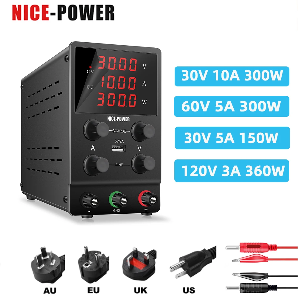 30V 10A Bench DC Lab Power Supply Adjustable Regulator Switching Power Supplies Current Stabilizer For Drone Charging,60V 30V,5A