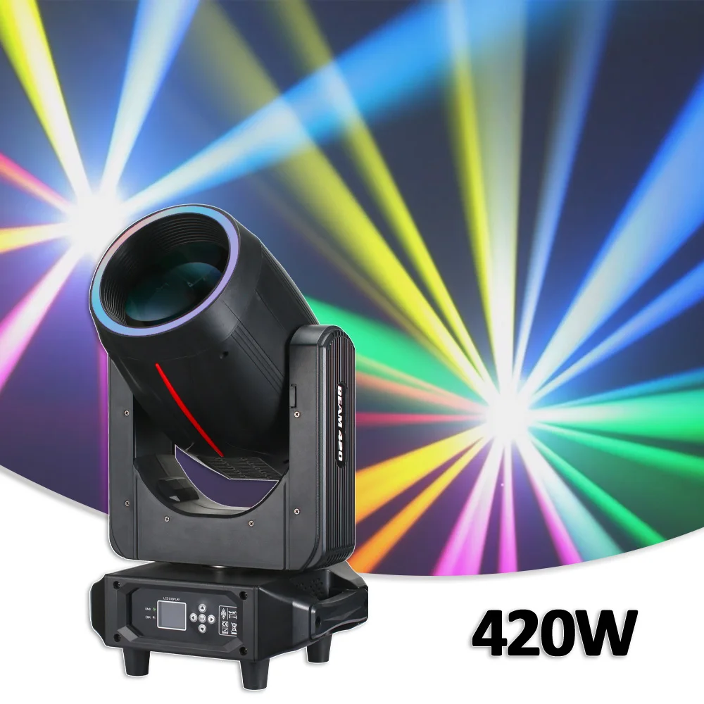 YUER 420W Beam Spot Multiple Prisms With 14 Gobos Focus Frost Effect Professional Moving Head Stage Lighting For Dj Disco Party