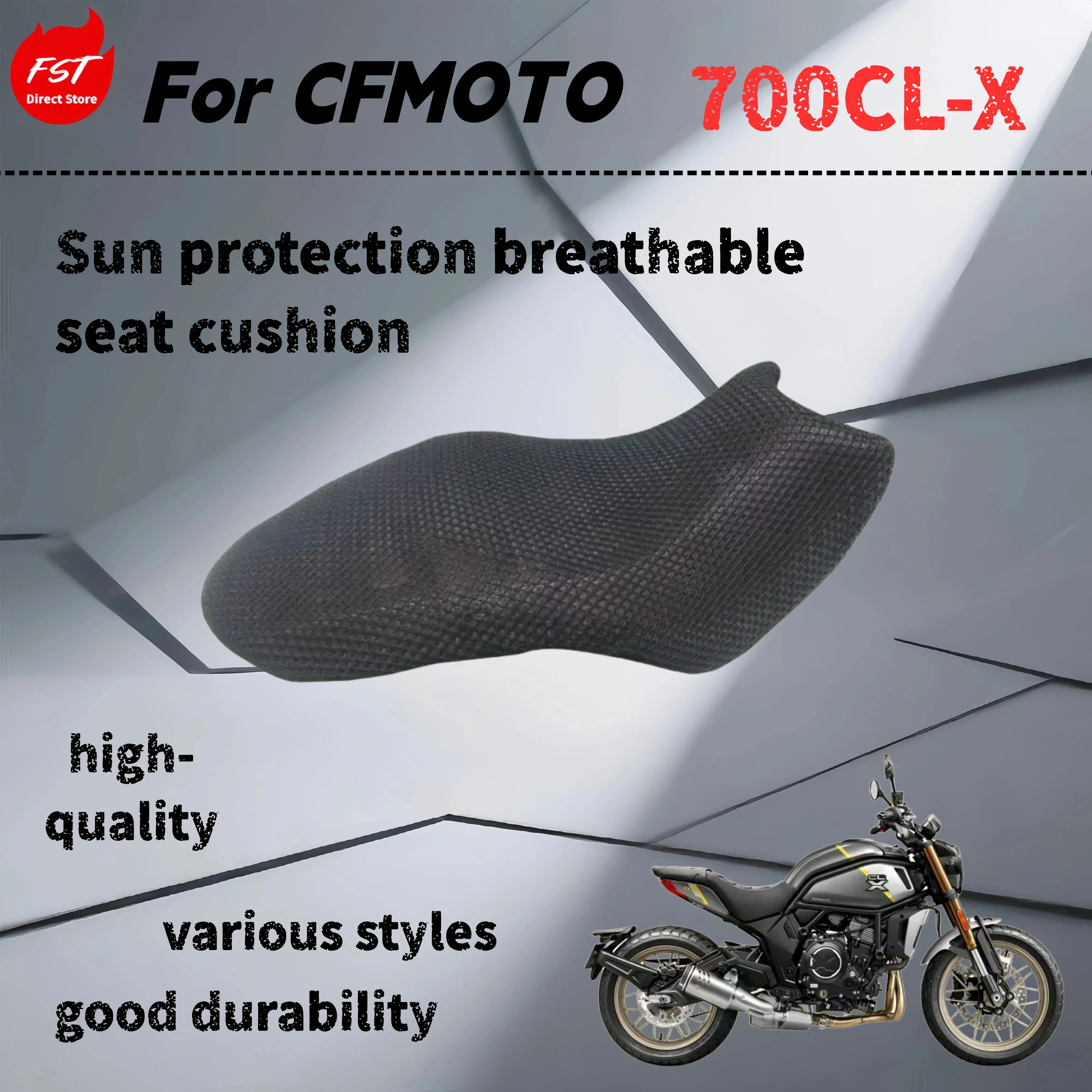 

Для CFMOTO 700CLX подушка сиденья мотоцикла, солнцезащитный чехол, сотовый чехол для подушки сиденья, модифицированные аксессуары