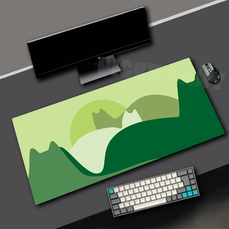 Large Cat Mousepad For PC Big Size Computer Mats 1000x500mm Desk Mat HD Print Mousepads Keyboard Mat Non-slip Rubber Carpet