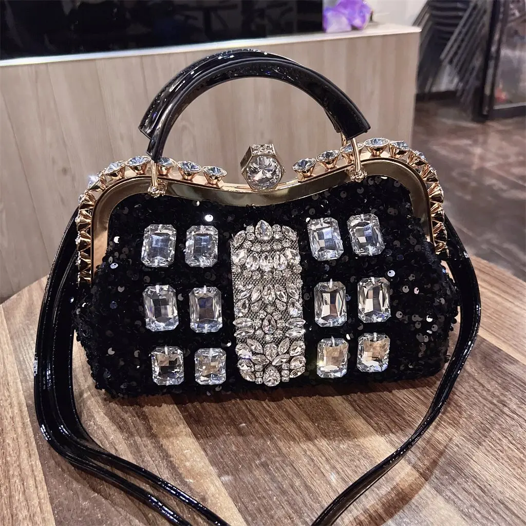 Designer Marken-Handtasche Modische Damenhandtasche Pailletten-Umhängetasche Damen Verschiedene Arten von Diamant-Schultertaschen – Detail 11