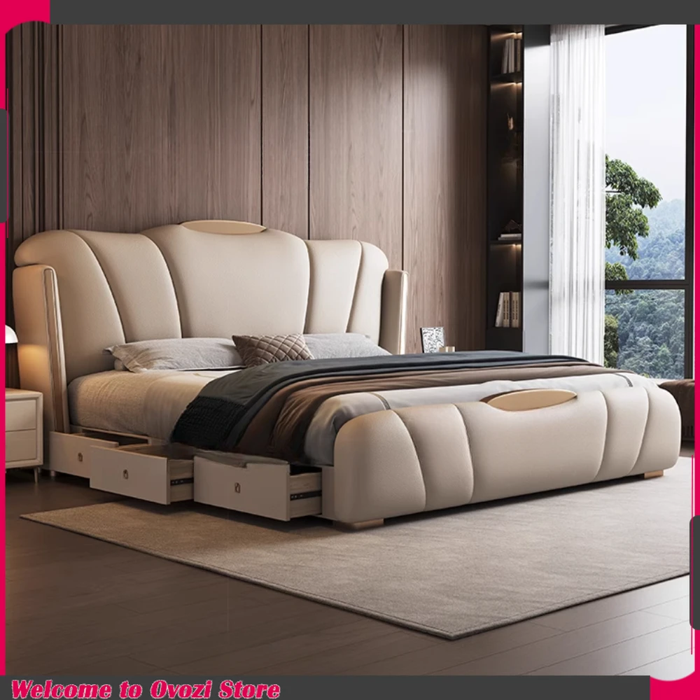 

Bedroom Modern Bed Aesthetic Storage Lounge Upholstery Bed Nightstands Hotel Kids Muebles Para Dormitorio Home Decoration