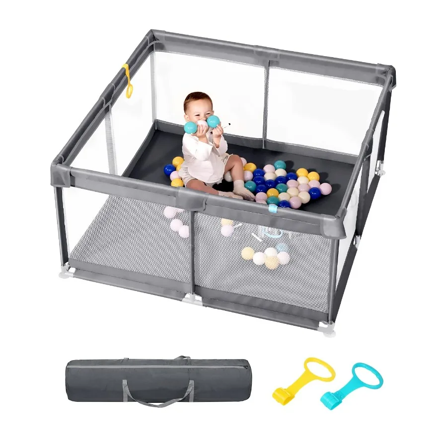 [Atualizado] cercadinho de bebê dearlomum 50x50 playard de bebê resistente com tubos de aço espessados cerca de segurança antiderrapante interna e externa com inteligência