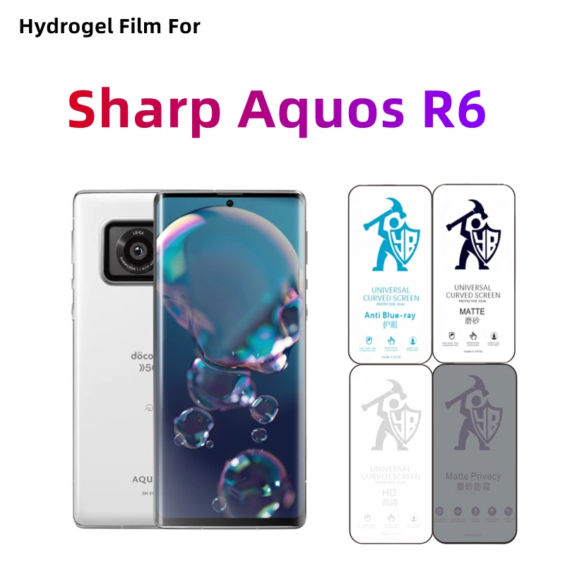 Película de hidrogel mate para Sharp Aquos R6 HD, Protector de pantalla para Sharp Aquos R6, cuidado de los ojos, película protectora mate de privacidad, 2 uds.