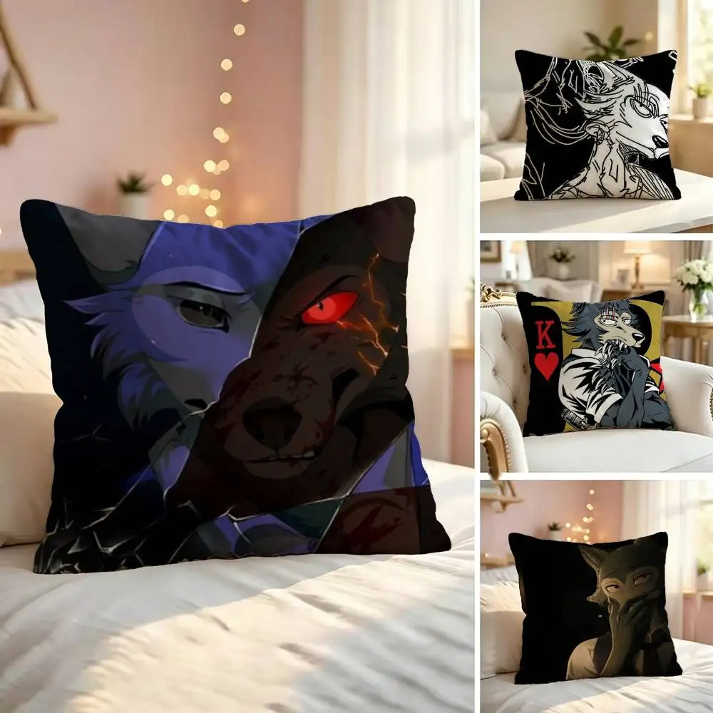 Legoshi-i Square Double-Sided printed Pillow Case Bedroom Bedside Pillow Sofa Cushion Cover