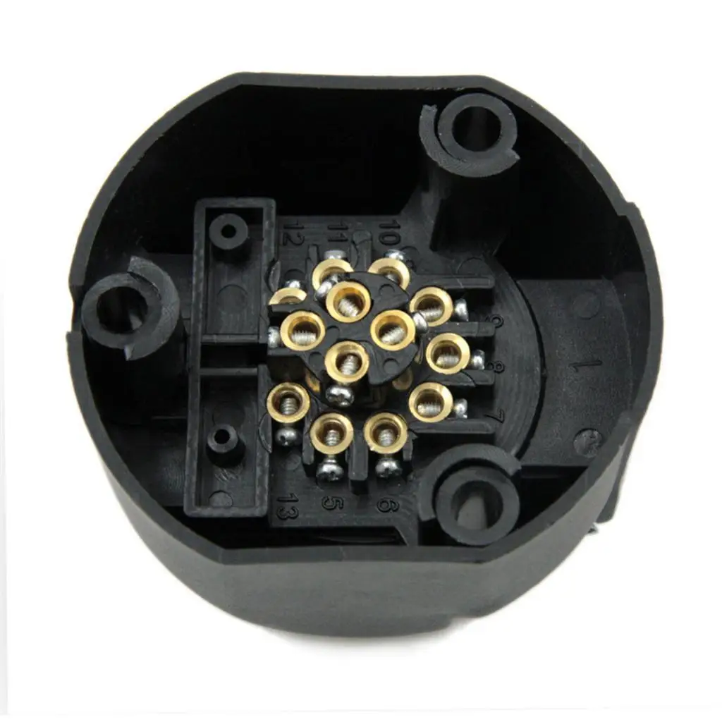 

13 Pin Trailer Socket Mount Waterproof Female Connector for Car RV Caravan Towbar Signal Light Wiring