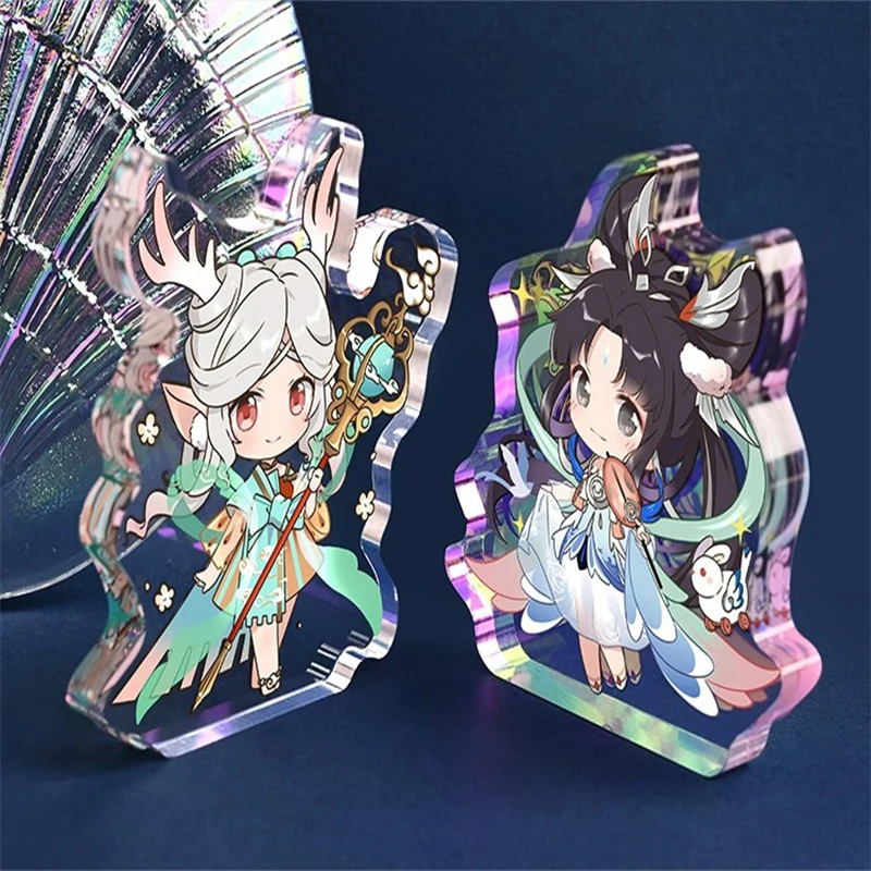 Custom 7cm Double Sided Printed Anime Game Photo Acrylic Standee Personalized Cartoon Character Picture Desktop Ornament Gift