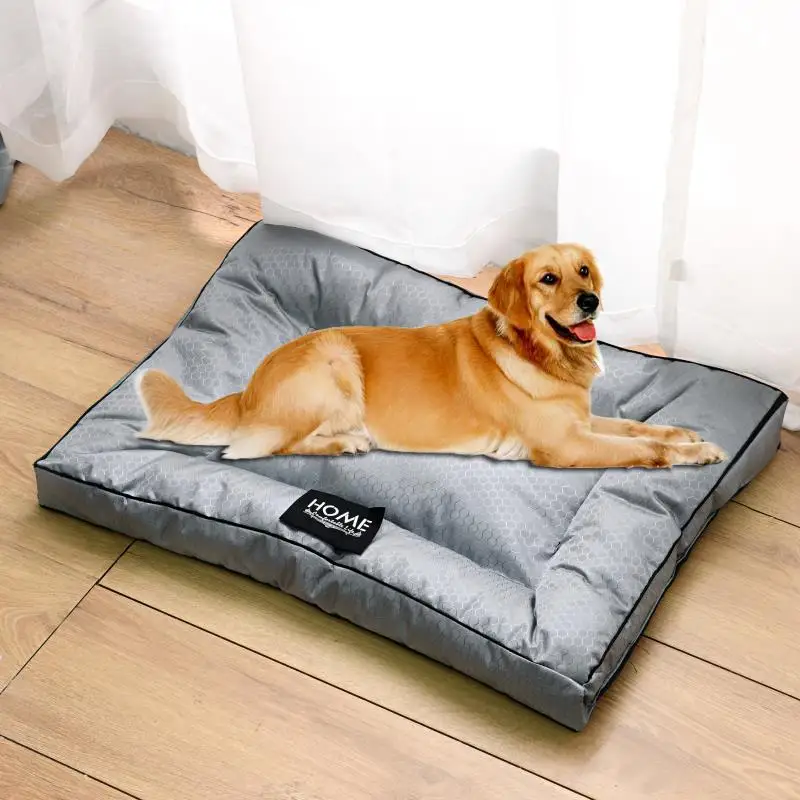 Waterproof Oxford Pet Bed - Soft Chew Proof Dog Bed for Dog Cat, Bite Resistant Dog Mat, Cotton Filling