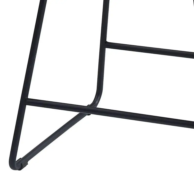 Set 2 Kursi Tinggi Meja, Cokelat dan Hitam, Desain Alas Sled