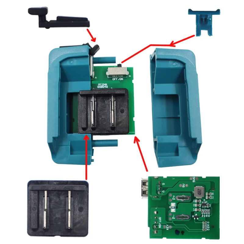 BL1021アダプタコンポーネントskdコンバータマキタ12v 10.8vリチウム電池usbデバイス携帯電話の電源BL1041 BL1016