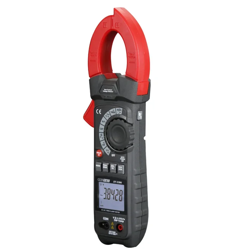 أداة CEM عالية الدقة الصناعية التيار المتناوب والتيار المستمر صحيح RMS الرقمية المشبك متر الطاقة الكهربائية متر DT-3386