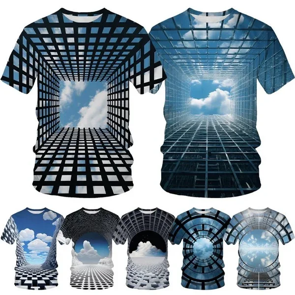 Summer Casual Street Fun Men's and Women's Outdoor T-Shirt Dizzy Hypnosis 3D Printed T-Shirt