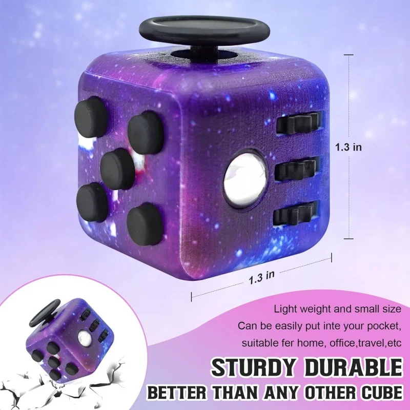 Fidget Cube per adulti, giocattoli sensoriali per alleviare l'ansia a 6 lati per ADHD, gadget Fidget portatili autistici per stress e messa a fuoco