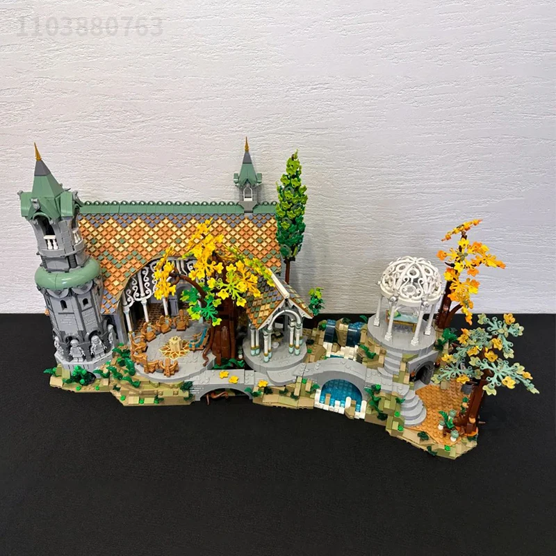 6167Pcs Creative Expert Icons Movie Lorded of Rings Castle Model Building Blocks Street View Toy Christmas Gift