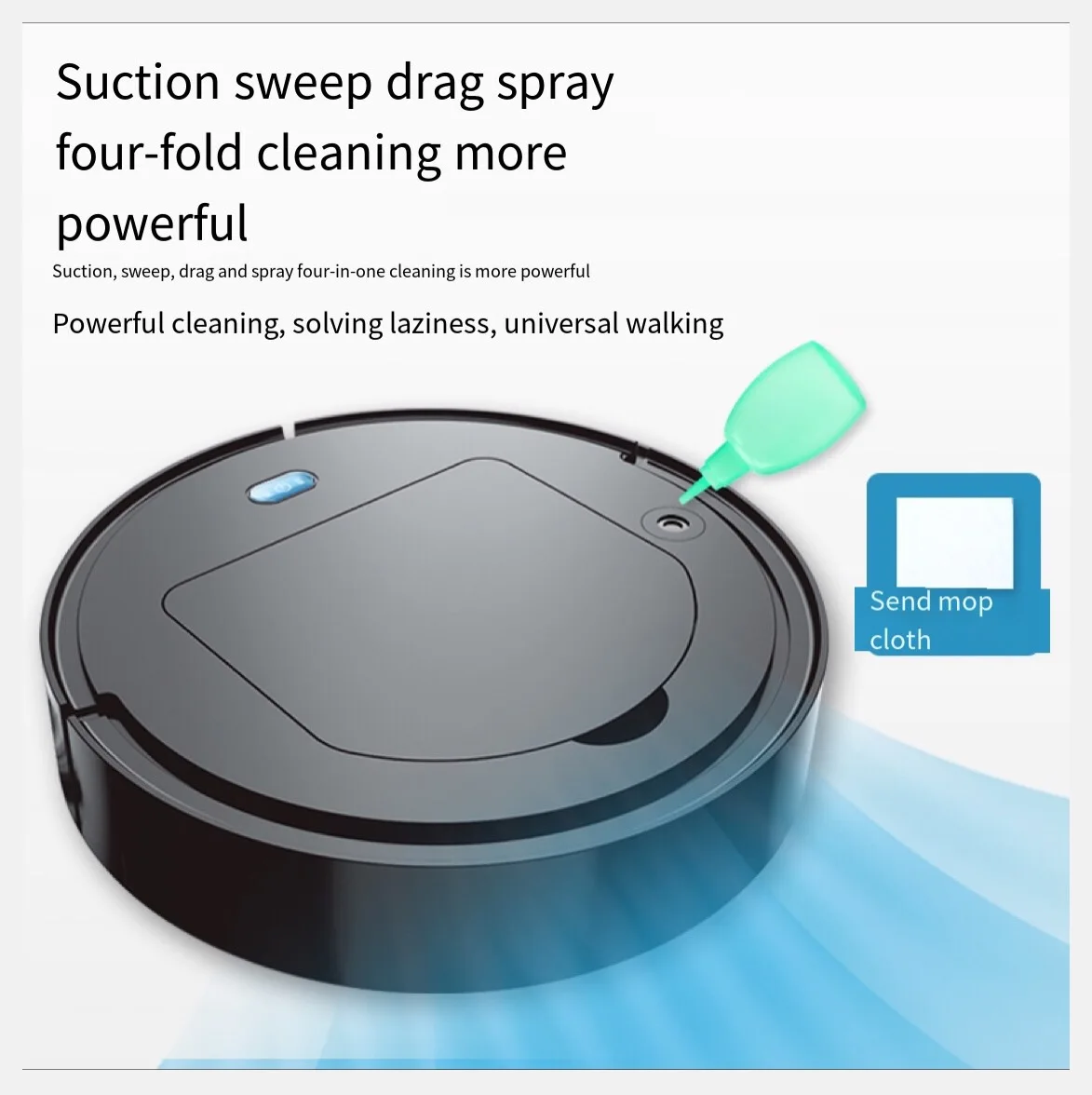 Robot Vacuum Cleaner New Sweeping Mopping 3 In 1 Smart Wireless  Dragging Cleaning Sweep Floor For Home Office Clean