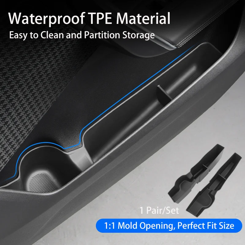 For BMW X1 U11 2023 2024 Car Door Storage Box TPE Front Rear Door Slot Organizer Tray Armrest Center Console Box Car Accessories