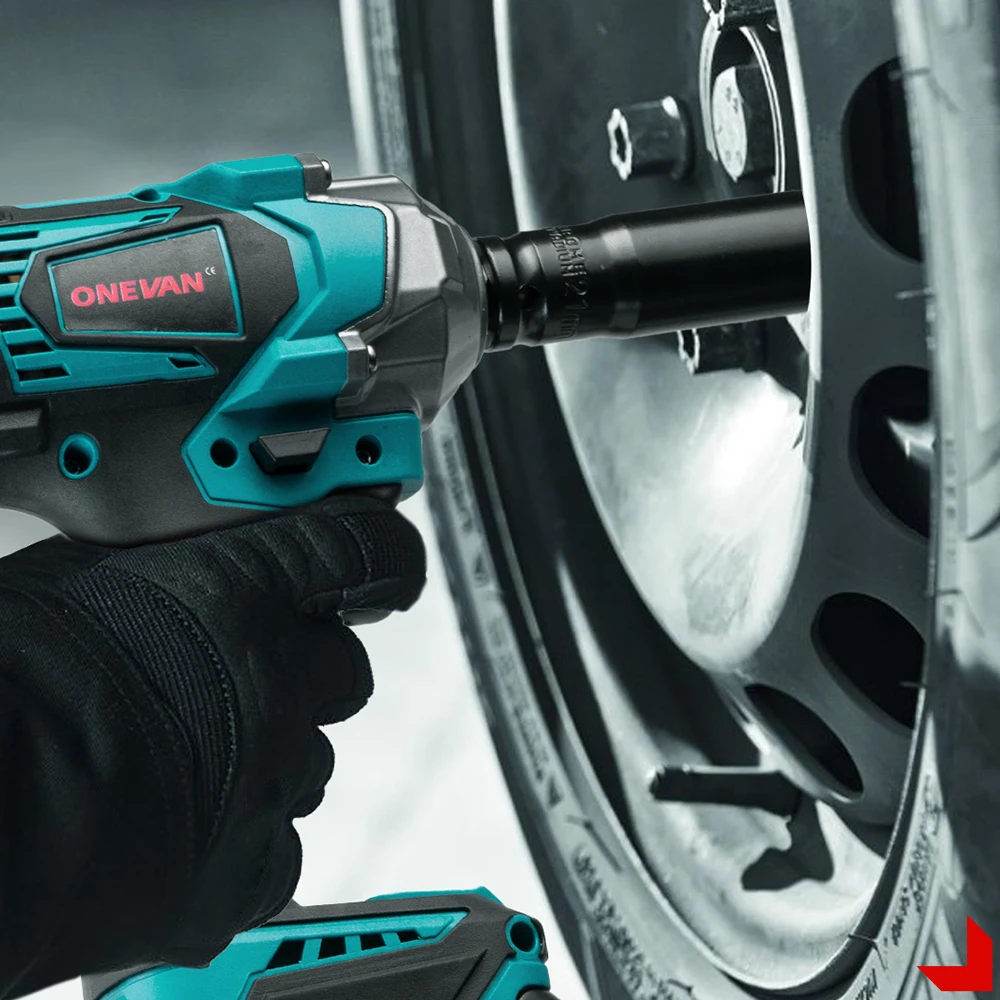 Onevan-Brushless Elétrica Impact Wrench, chave de fenda sem fio, furadeira elétrica para Makita 18V Bateria, 3 Função, 1200N.M, 1/2"