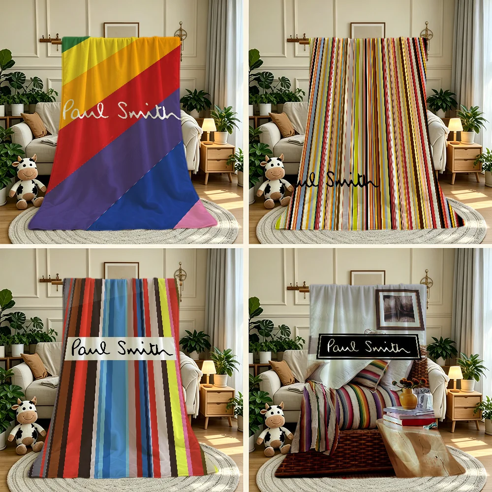Fashion P-Paul S-Smith Logo Blanket Throw Super Cosy Plush Living Room Sofa Couch Childish Birthday Gifts