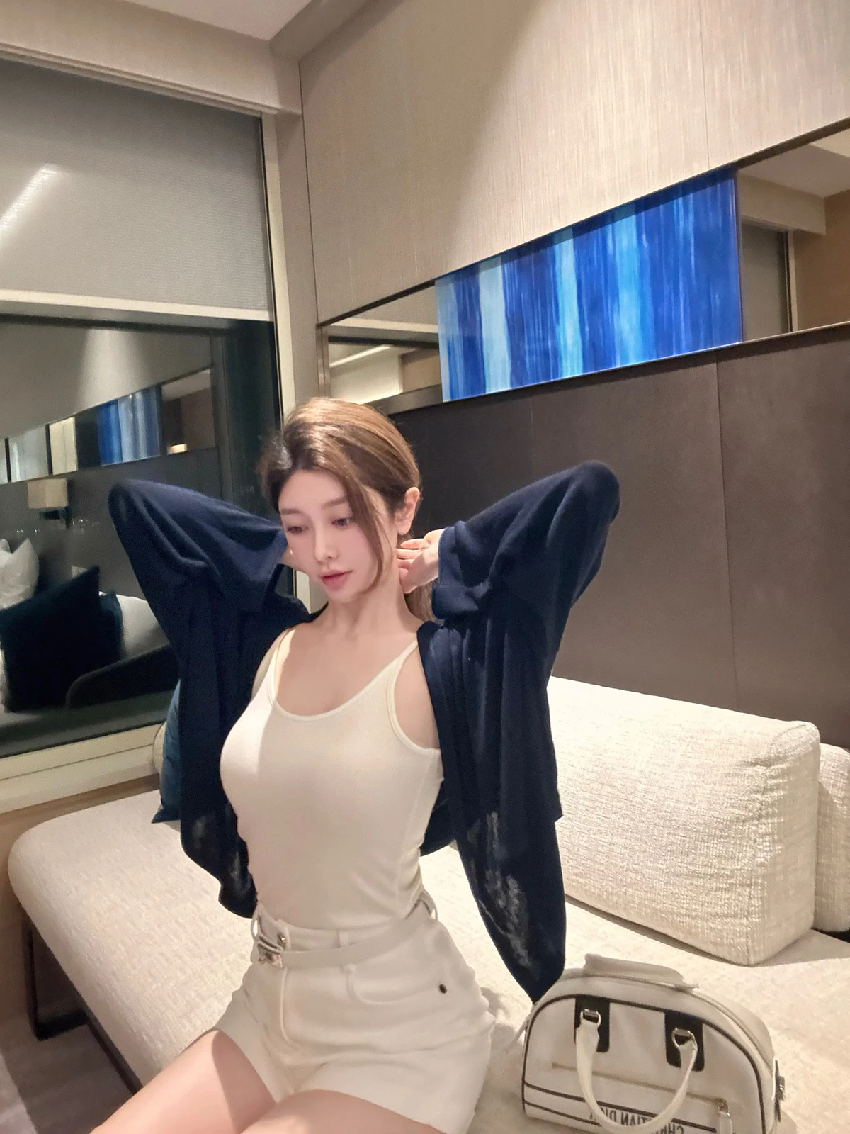 

Летняя новинка: женская облегающая майка CCZEE в корейском стиле из смесового лиоцелла и ацетатного волокна, модный повседневный жилет