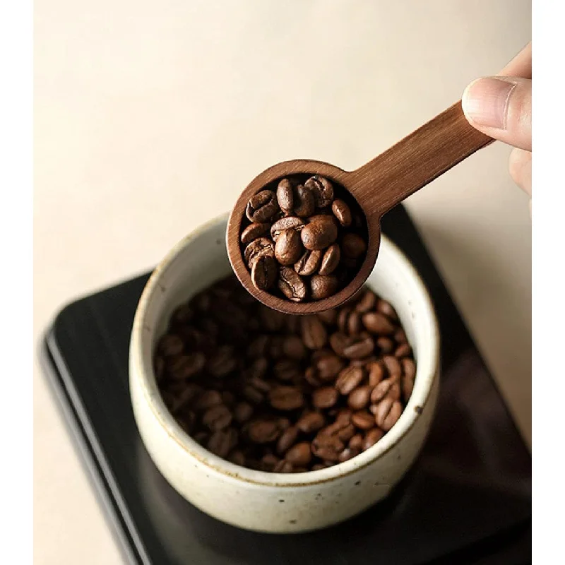 

Wooden coffee grinding spoon, soup cooking mixer, kitchen utensils, 1 wooden quantitative spoon measuring spoon walnut 3.8 inch