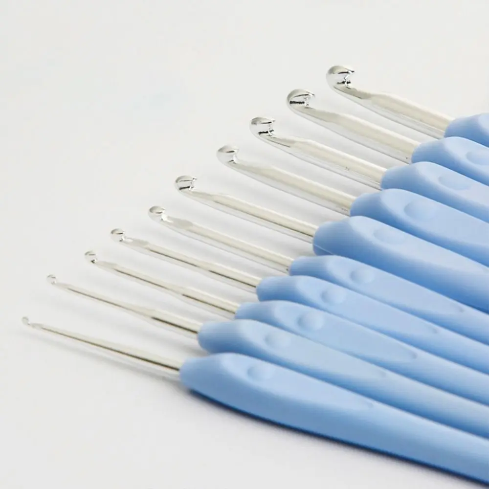 Neue Stricknadeln mit weichem Griff, lange Häkelnadeln aus Aluminium, mehrere Größen, Häkelnadeln, Schal