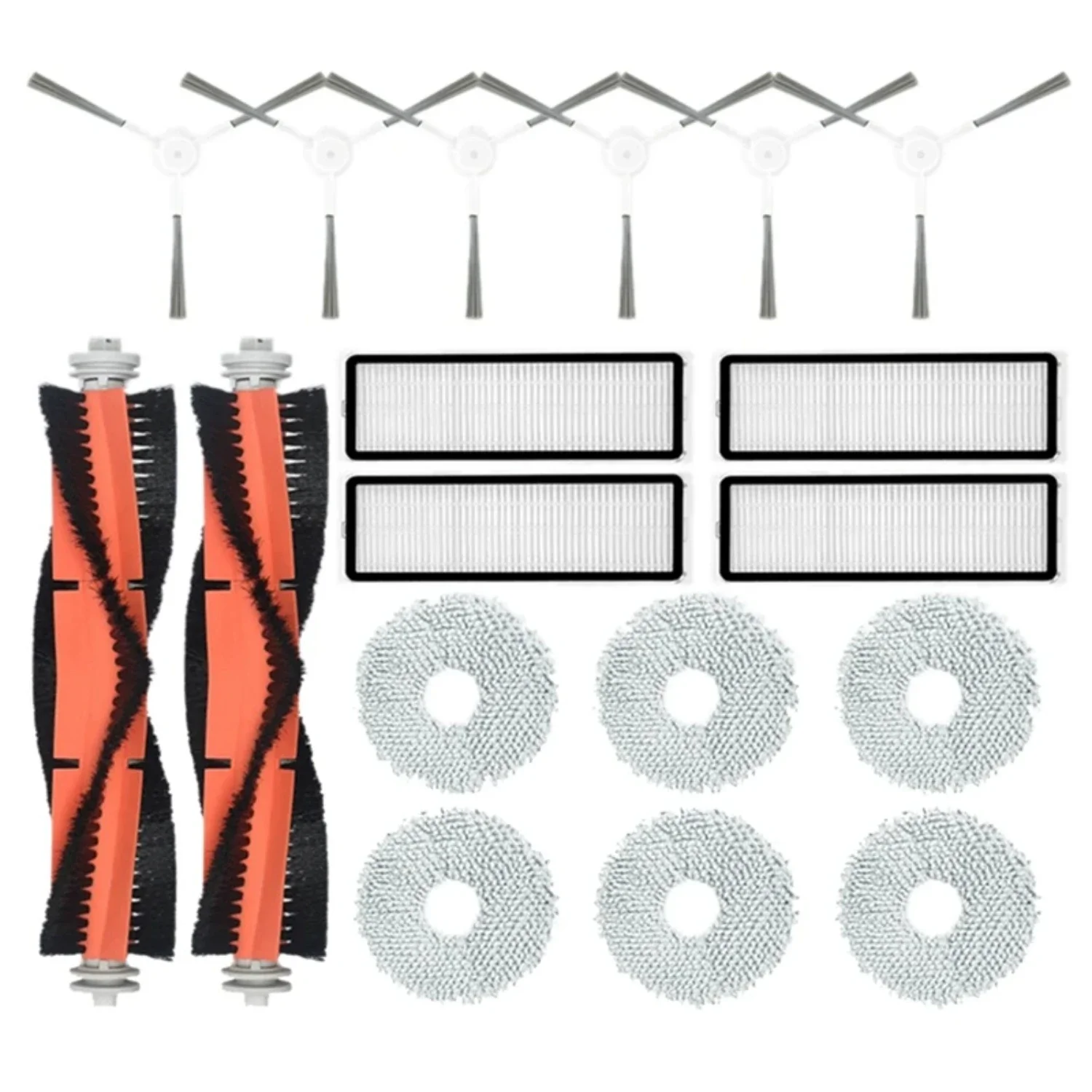 e Brush, HEPA Filters, and Side Brushes - Durable and Long-Lasting Parts for Enhanced Performance and Suction Power - Compatible