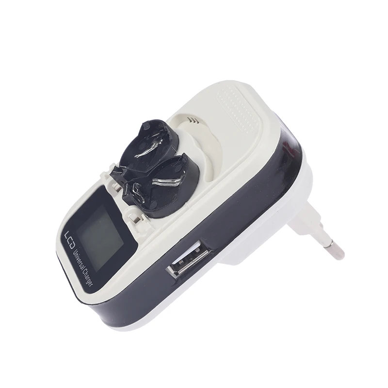 1pc 3.7V LCD EU Plug Button Battery Charger Recharging For CR2032 Indicator Intelligent 2-Slot US Plug Battery Charger