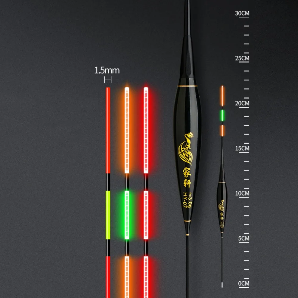 Nieuwe indicator Elektronische visvlotter Lange staart 2-licht Lichtvlotter Slip Drift Tube Boei Strike Bobbers Boei Nachtvissen