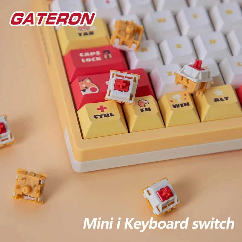 Gateron Mini i Switch Tactile 50g Force 5Pin Pre Lubed Smooth Customized DIY Office Gaming Mechnical Keyboard