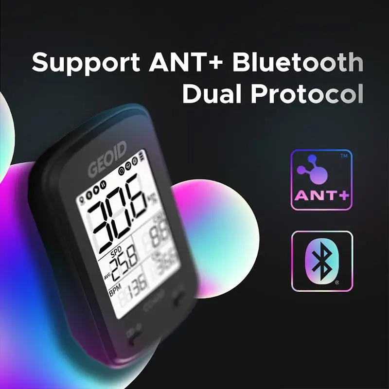 Geoid CC400 자전거 컴퓨터 사이클링 GPS 스마트 무선 방수 속도계 지원 블루투스 Ant 데이터 MTB 도로 자전거 주행 거리계