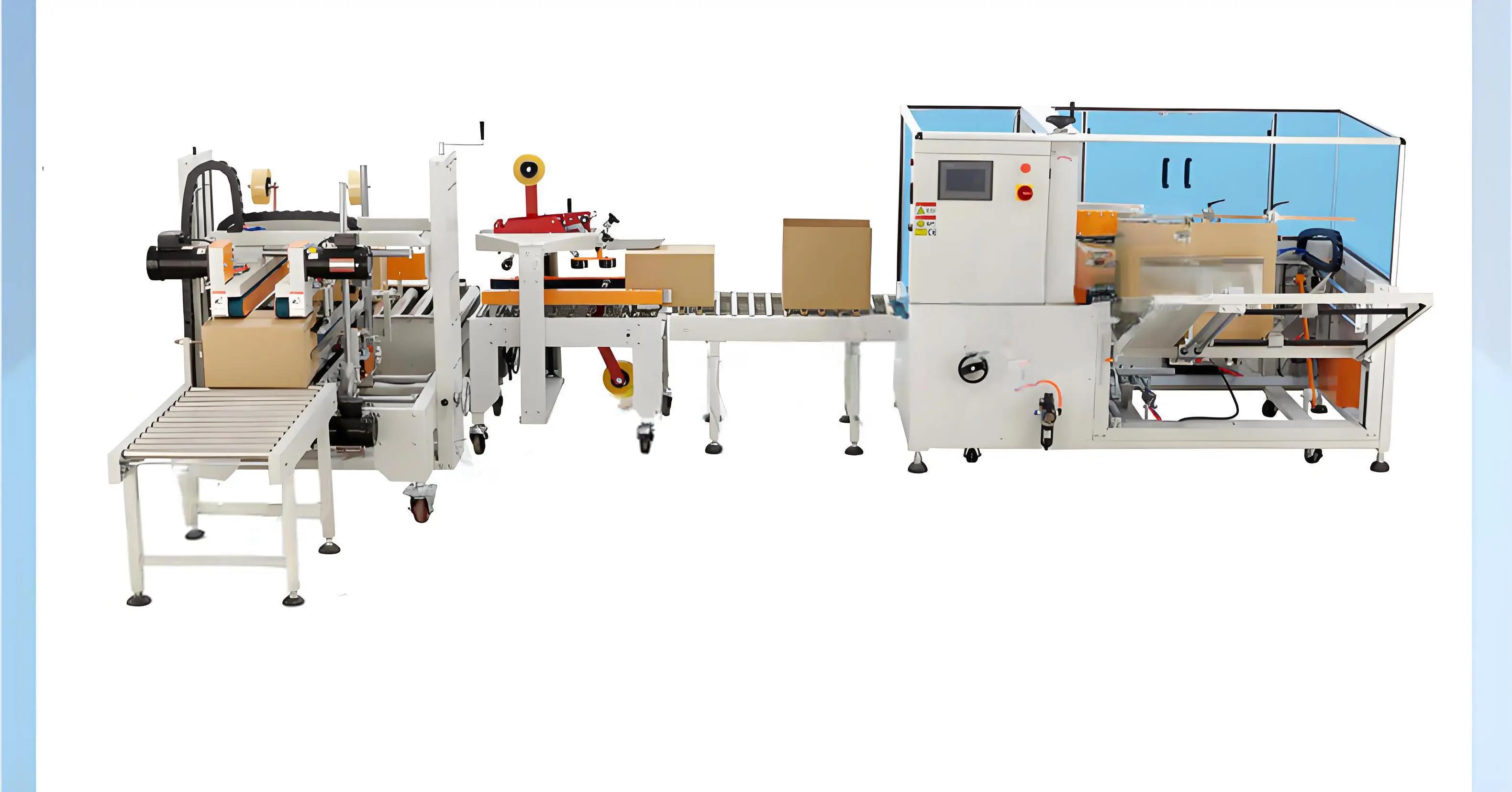 آلة ختم زوايا صندوق الكرتون الأوتوماتيكية بالكامل من النوع I لفيلم المشروبات وتغليف الرقائق المعدنية #4