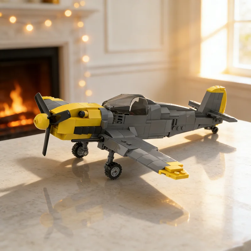 

284pcs MOC Adventurers Desert German BF Fighter Plane Model Building Toys Blocks Christmas Gifts Architecture DIY Creative Idea