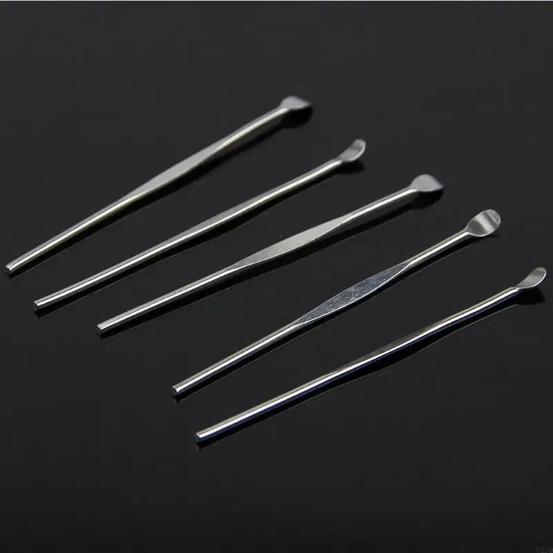 U2JD 5Pcs Stainless Steel EarPick Cleaner Ear Pick Wax Curette Remover Care Tool Hot