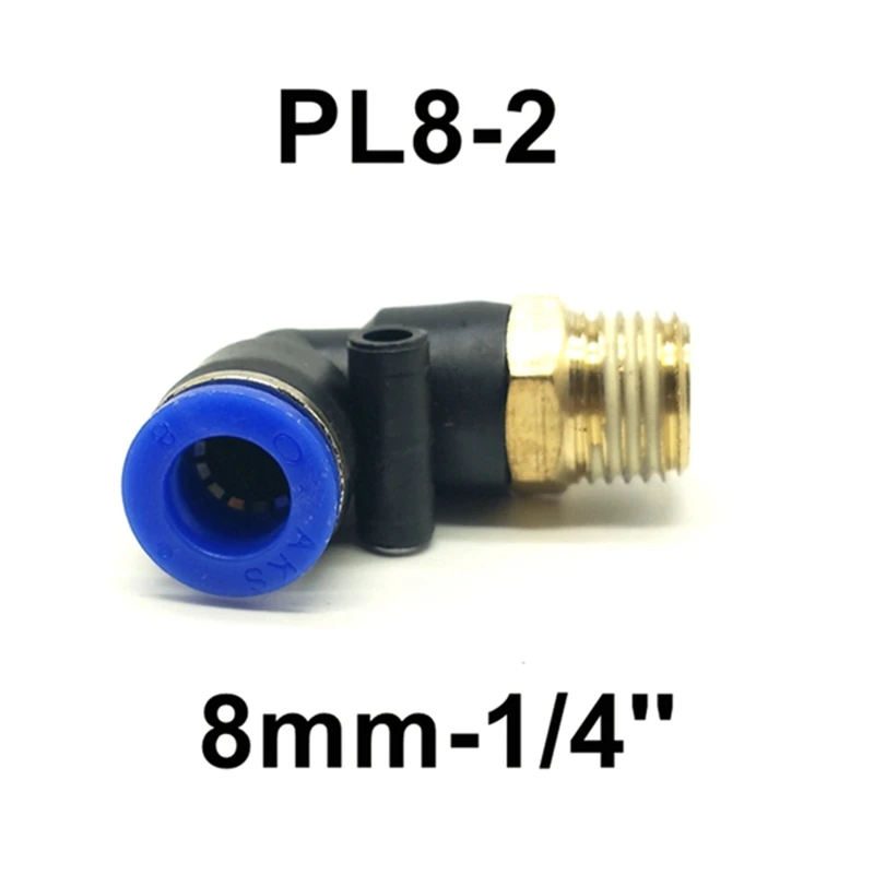 10pcs/lot  Pneumatic Fittings L type 8mm-1/4