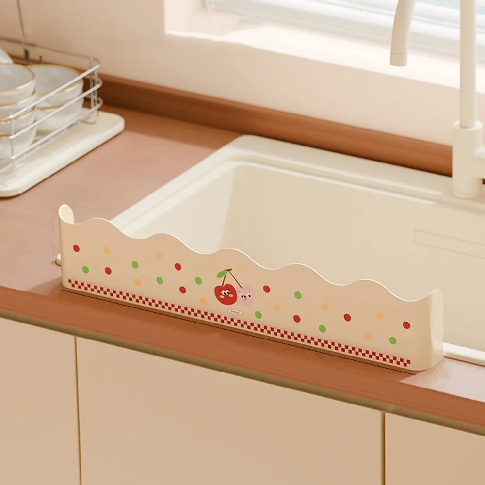 

Multi-functional Kitchen Sink Baffle Oil-Proof Cartoon Pattern Splash Guard Suction Cup Heightening Bar Waterproof Baffle