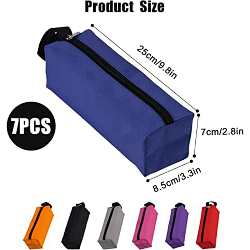 Borsa per attrezzi impermeabile da 7 pezzi borsa per attrezzi con cerniera borsa per attrezzi in tessuto borsa per attrezzi durevole 25X8.5X7 Cm